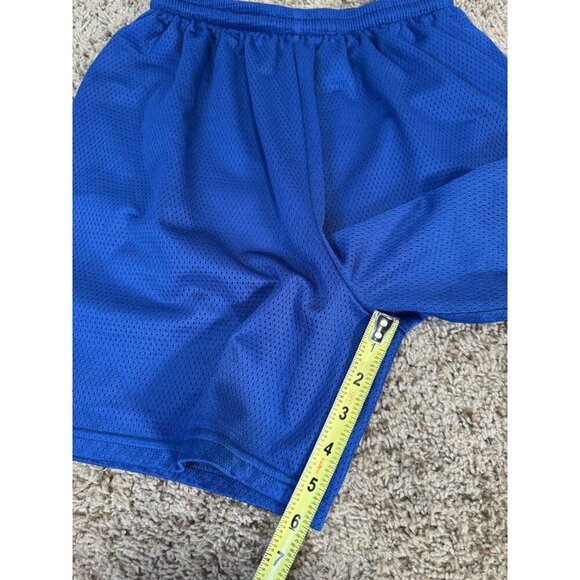 VINTAGE NIKE Blue Mesh Shorts Y2k 90s Sports Gym Running Outdoor USA Made SMALL - Picture 5 of 6